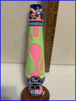 PBR PABST BLUE RIBBON 21-T3 RETRO 1960'S LAVA LAMP draft beer tap handle. USA