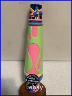 PBR PABST BLUE RIBBON 21-T3 RETRO 1960'S LAVA LAMP draft beer tap handle. USA