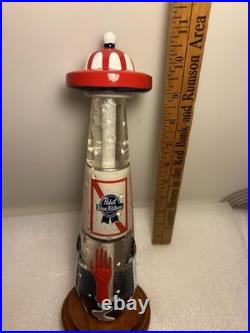 PBR PABST BLUE RIBBON ART UFO BEER EXTRACTION draft beer tap handle. WISCONSIN