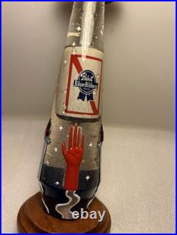 PBR PABST BLUE RIBBON ART UFO BEER EXTRACTION draft beer tap handle. WISCONSIN