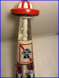 PBR PABST BLUE RIBBON ART UFO BEER EXTRACTION draft beer tap handle. WISCONSIN