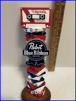 PBR PABST BLUE RIBBON CASETTE JUKEBOX Draft beer tap handle. WISCONSIN