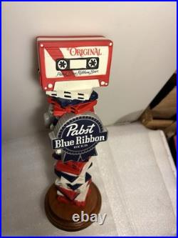 PBR PABST BLUE RIBBON MUSIC 1970's CASSETTE STACK draft beer tap handle. USA