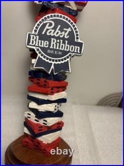 PBR PABST BLUE RIBBON MUSIC 1970's CASSETTE STACK draft beer tap handle. USA