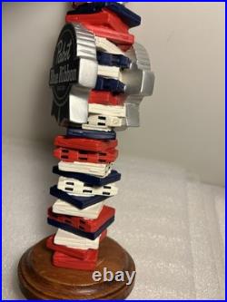 PBR PABST BLUE RIBBON MUSIC 1970's CASSETTE STACK draft beer tap handle. USA