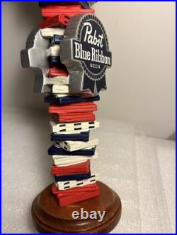 PBR PABST BLUE RIBBON MUSIC 1970's CASSETTE STACK draft beer tap handle. USA
