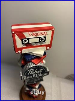 PBR PABST BLUE RIBBON MUSIC 1970's CASSETTE STACK draft beer tap handle. USA