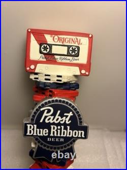 PBR PABST BLUE RIBBON MUSIC 1970's CASSETTE STACK draft beer tap handle. USA