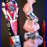 PBR Pabst Blue Ribbon Art Pink Elephants / Robot Kegatron Beer Tap Handle