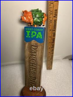 PIG & ANCHOR PARCHED PIG IPA SMOKED PIG IN A HOP BLANKET beer tap handle FLORIDA