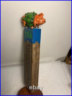 PIG & ANCHOR PARCHED PIG IPA SMOKED PIG IN A HOP BLANKET beer tap handle FLORIDA