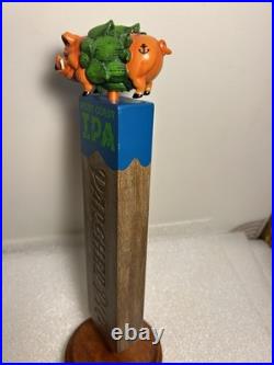 PIG & ANCHOR PARCHED PIG IPA SMOKED PIG IN A HOP BLANKET beer tap handle FLORIDA