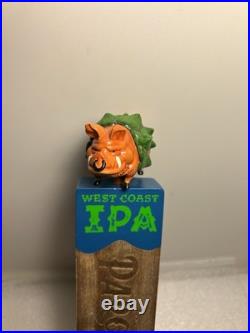 PIG & ANCHOR PARCHED PIG IPA SMOKED PIG IN A HOP BLANKET beer tap handle FLORIDA