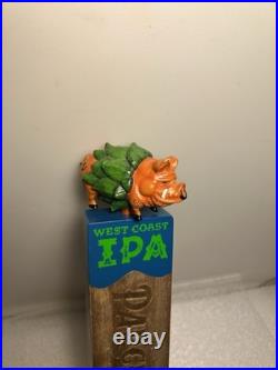 PIG & ANCHOR PARCHED PIG IPA SMOKED PIG IN A HOP BLANKET beer tap handle FLORIDA