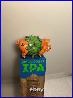 PIG & ANCHOR PARCHED PIG IPA SMOKED PIG IN A HOP BLANKET beer tap handle FLORIDA