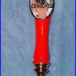 PIN UP nude brunette beer tap handle NEW RED with base