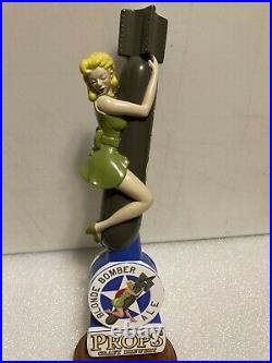 PROPS BLONDE BOMBER CHICK ON A BOMB draft beer tap handle. FLORIDA