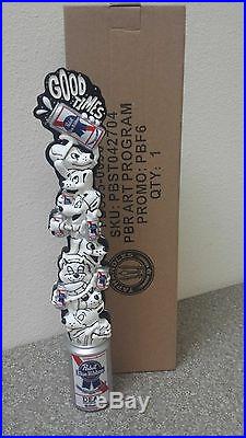 Pabst Blue Ribbon Art Beer Tap Handle -NewithIn Box PBR Good TImes Dogs FREE S/H