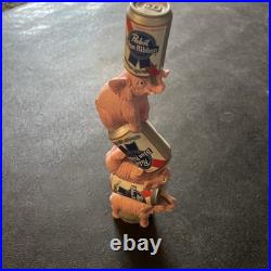 Pabst Blue Ribbon PBR Pink Elephants Come Home Beer Tap Knob Handle VTG pbrart