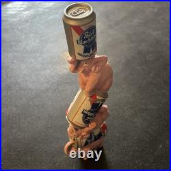Pabst Blue Ribbon PBR Pink Elephants Come Home Beer Tap Knob Handle VTG pbrart