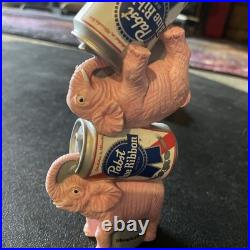 Pabst Blue Ribbon PBR Pink Elephants Come Home Beer Tap Knob Handle VTG pbrart