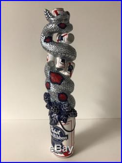 Pabst Blue Ribbon PBR Snake Tap Handle Art Series Beer Keg NEW & F/S 11 TALL