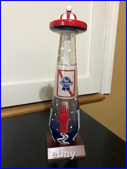 Pabst Blue Ribbon Pbr Ufo Alien Abduction Tap Handle Man Cave Beer Art Series