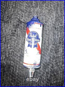 Pabst blue ribbon spray paint can beer tap handle Rare