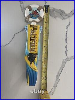 Pacifico Rob Machado Surfing Beer Tap Handle 13 Inches Tall Rare New In Box HTF