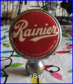 RAINIER Beer BALL TAP HANDLE KNOB SICKS' SEATTLE BREWERY INC