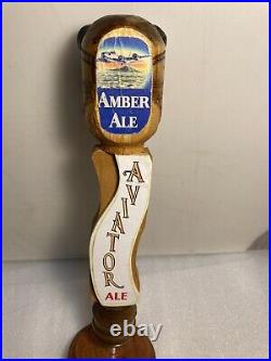 RARE AVIATOR BREWING AVIATOR AMBER ALE FIGHTER PILOT beer tap handle. WASHINGTON RARE AVIATOR BREWING AVIATOR AMBER ALE FIGHTER PILOT beer tap handle. WASHINGTON