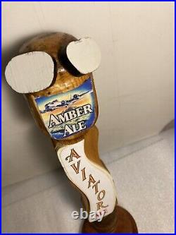 RARE AVIATOR BREWING AVIATOR AMBER ALE FIGHTER PILOT beer tap handle. WASHINGTON RARE AVIATOR BREWING AVIATOR AMBER ALE FIGHTER PILOT beer tap handle. WASHINGTON