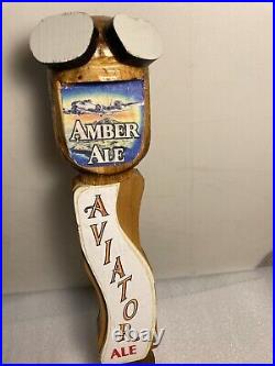 RARE AVIATOR BREWING AVIATOR AMBER ALE FIGHTER PILOT beer tap handle. WASHINGTON RARE AVIATOR BREWING AVIATOR AMBER ALE FIGHTER PILOT beer tap handle. WASHINGTON