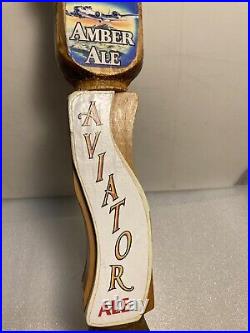 RARE AVIATOR BREWING AVIATOR AMBER ALE FIGHTER PILOT beer tap handle. WASHINGTON RARE AVIATOR BREWING AVIATOR AMBER ALE FIGHTER PILOT beer tap handle. WASHINGTON