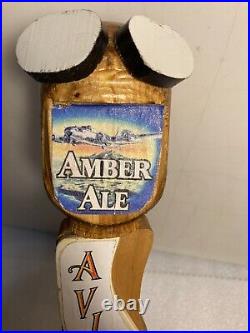 RARE AVIATOR BREWING AVIATOR AMBER ALE FIGHTER PILOT beer tap handle. WASHINGTON RARE AVIATOR BREWING AVIATOR AMBER ALE FIGHTER PILOT beer tap handle. WASHINGTON