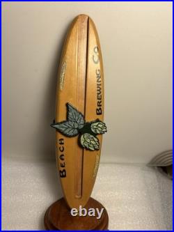 RARE BEACH BREWING TIGER SHARK RED ALE SURFBOARD draft beer tap handle. VIRGINIA