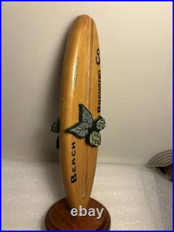 RARE BEACH BREWING TIGER SHARK RED ALE SURFBOARD draft beer tap handle. VIRGINIA
