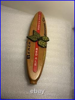RARE BEACH BREWING TIGER SHARK RED ALE SURFBOARD draft beer tap handle. VIRGINIA