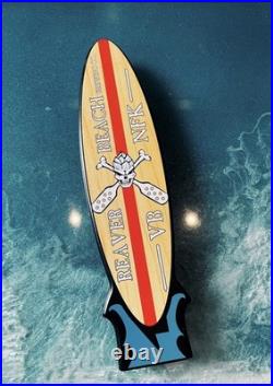 RARE BEACH BREWING TIGER SHARK RED ALE SURFBOARD draft beer tap handle. VIRGINIA RARE BEACH BREWING TIGER SHARK RED ALE SURFBOARD draft beer tap handle. VIRGINIA