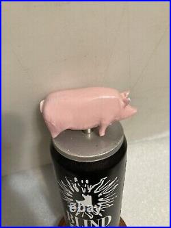 RARE BLIND PIG BREWING BLIND PIG ON A BEER CAN draft beer tap handle. ILLINOIS