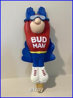 RARE BOXED Vintage Budweiser Bud Man Beer Tap Handle NEW Condition