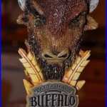 RARE BUFFALO SWEAT FIGURAL BEER DRAFT TAP HANDLE BY TALL GRASS BREWERY