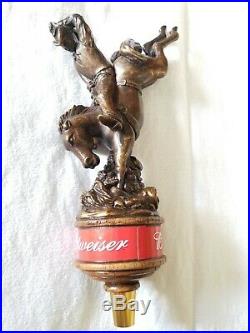 RARE Budweiser Rodeo Beer Tap Handle Horse And Cowboy Heritage Collection