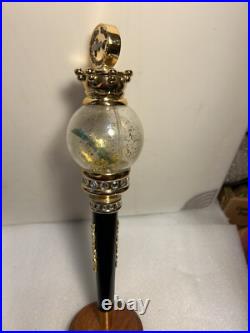 RARE. DOGFISH HEAD PIMPCANE SHARK GLOBE draft beer tap handle. DELAWARE INJURED