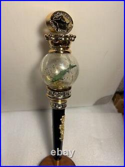 RARE. DOGFISH HEAD PIMPCANE SHARK GLOBE draft beer tap handle. DELAWARE INJURED