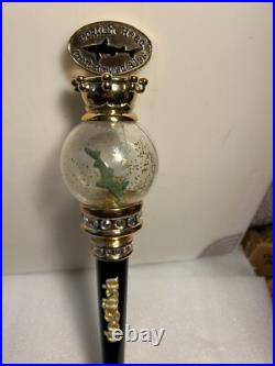 RARE. DOGFISH HEAD PIMPCANE SHARK GLOBE draft beer tap handle. DELAWARE INJURED