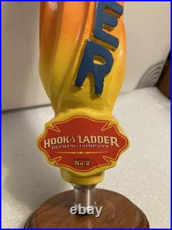 RARE HOOK AND LADDER LIGHTER TALL FLAME ALE Draft beer tap handle MARYLAND