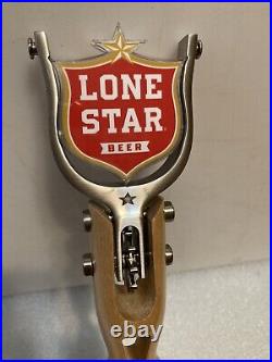 RARE LONE STAR COWBOY SLINGSHOT With SPURS Draft beer tap handle. TEXAS