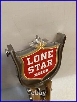 RARE LONE STAR COWBOY SLINGSHOT With SPURS Draft beer tap handle. TEXAS