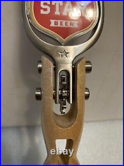 RARE LONE STAR COWBOY SLINGSHOT With SPURS Draft beer tap handle. TEXAS